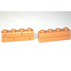 Part 15533 Medium Dark Flesh Brick, Modified 1 x 4 with Masonry Profile (Brick Profile) 